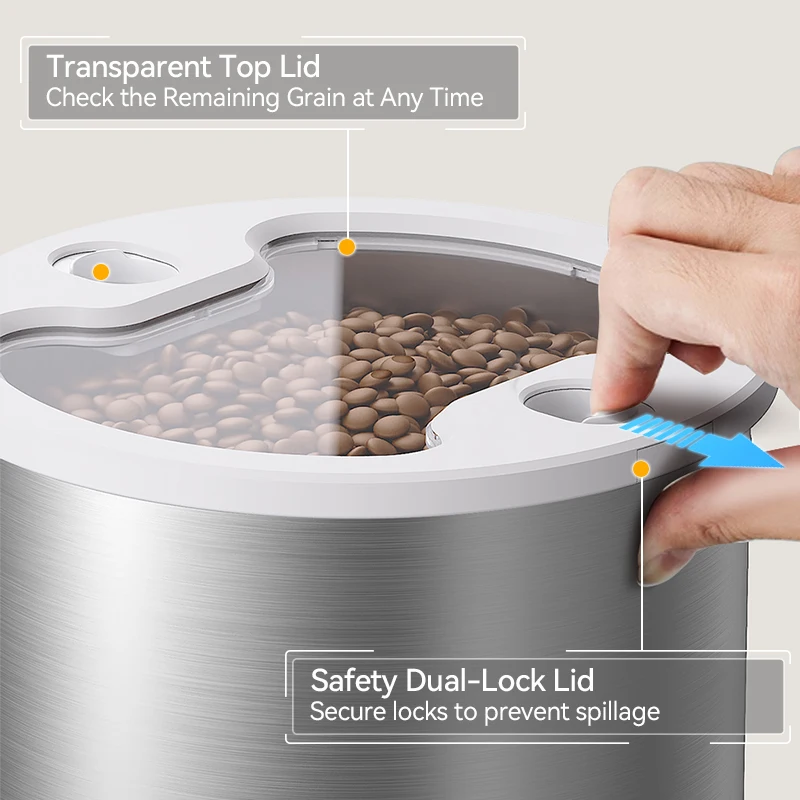 Rojeco Alimentador Automático para Cães e Gatos com Gravador de Voz - Image 3