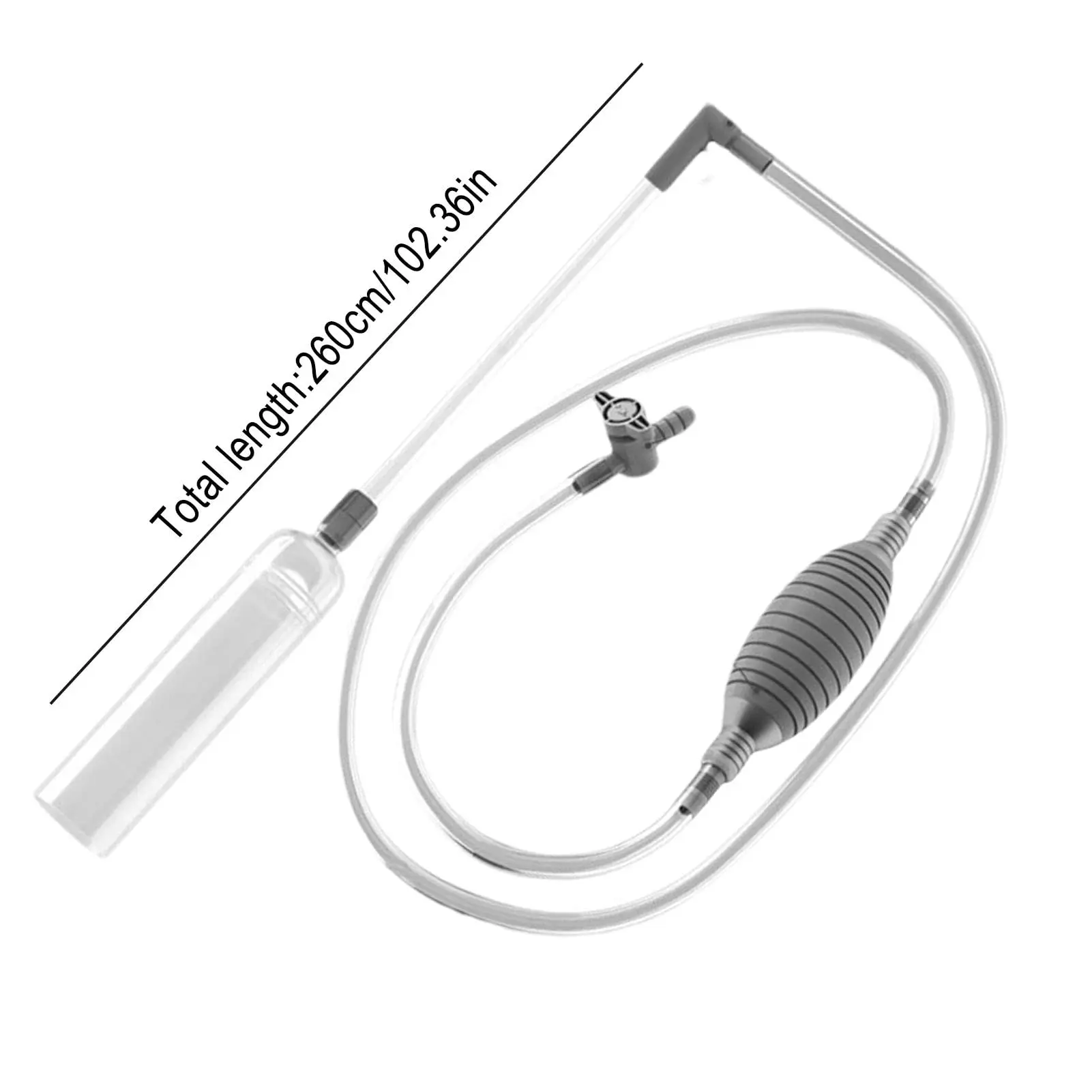 Sifão para Aquário com Válvula para Troca de Água e Limpeza de Cascalho - Imagem 6