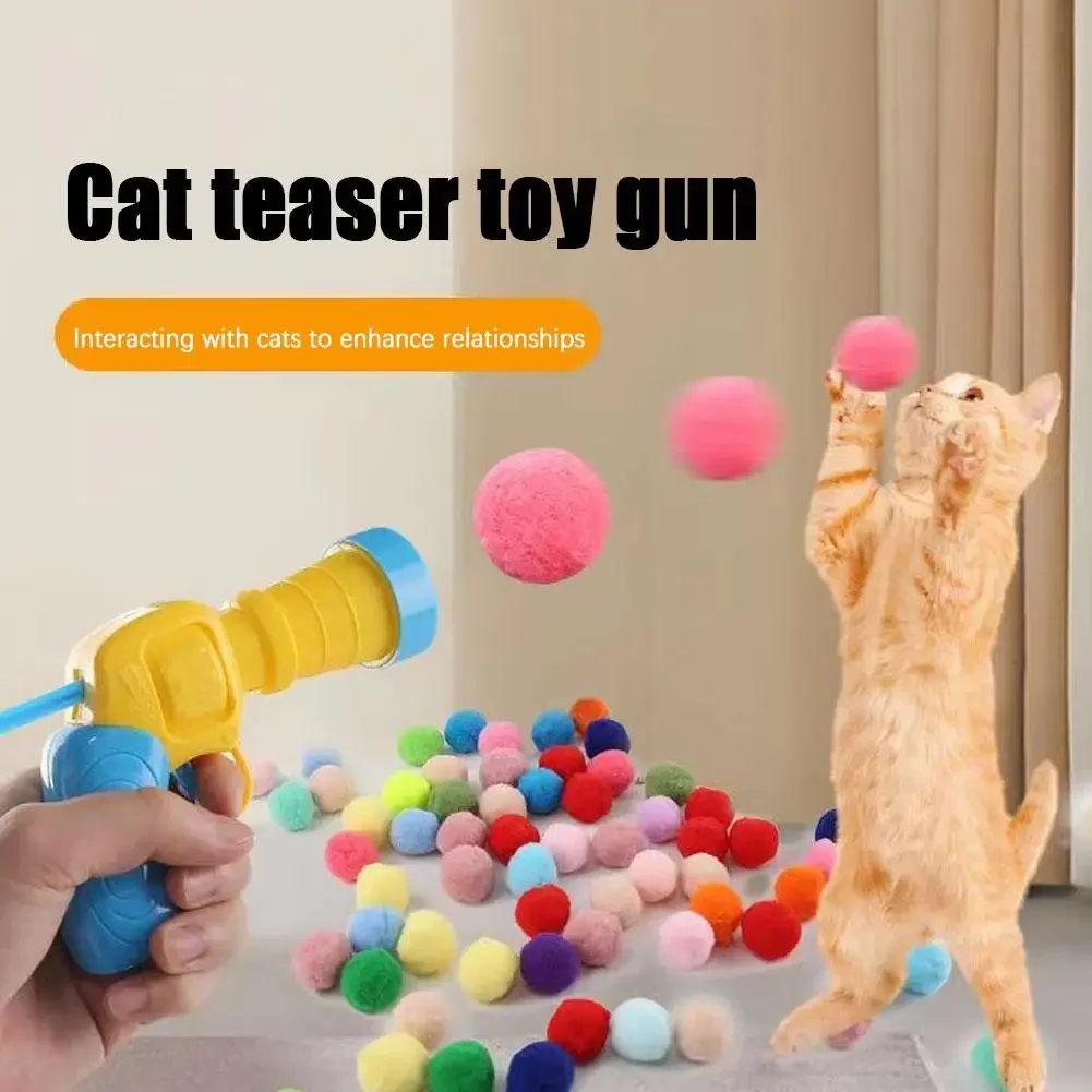 brinquedo lançador de bolinhas para gatos