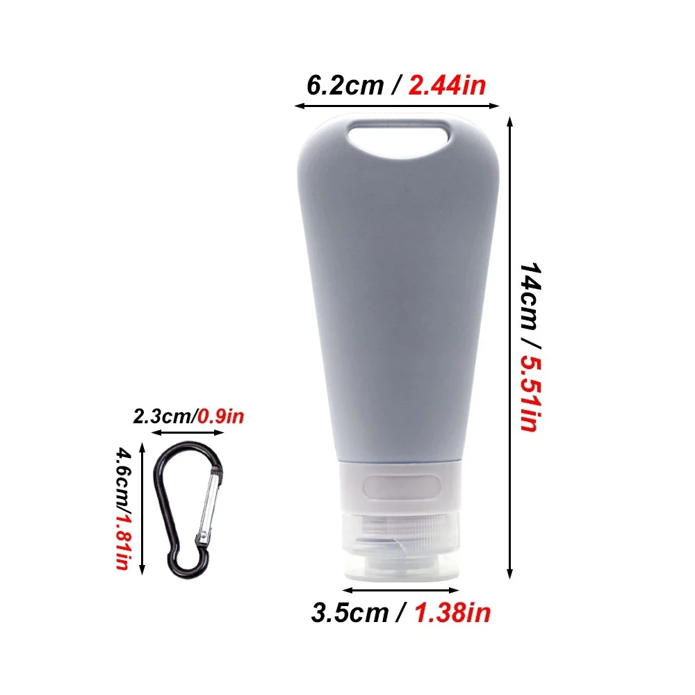 Garrafa de Água e Comida para Cães de Silicone 90 ml com Mosquetão - Imagem 2