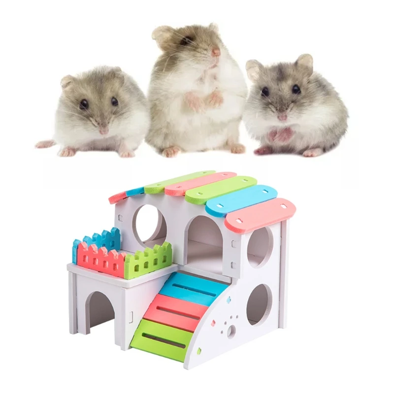 Casa Plástica para Hamster Colorida 13x14,5x13,5 cm para Brincar e Esconder - Imagem 4