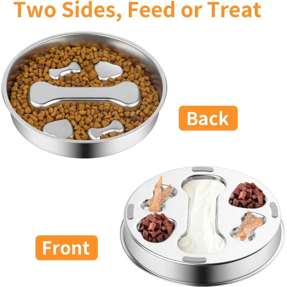 Comedouro Lento para Cães em Aço Inoxidável Antiderrapante - Imagem 5