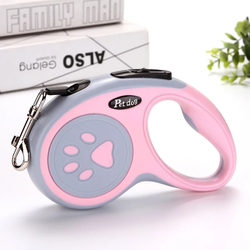 Trela Retrátil para Cães e Gatos de Nylon 3m/5m para Passeio - Imagem 6
