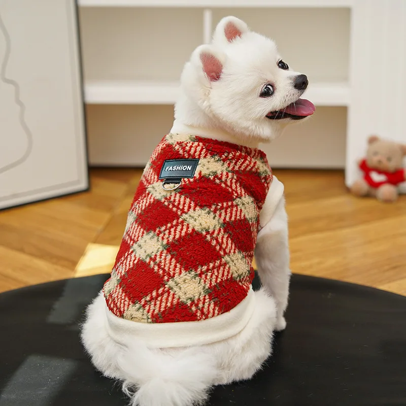 Colete para Cães de Fleece Vermelho para Inverno - Image 3