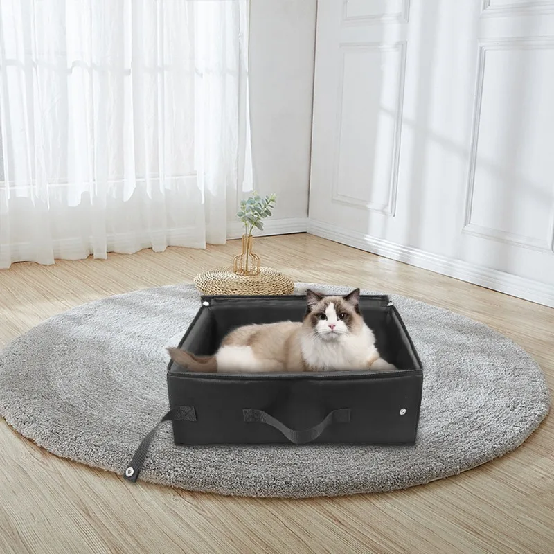 Caixa de Areia Dobrável para Gatos Portátil para Viagem - Imagem 4