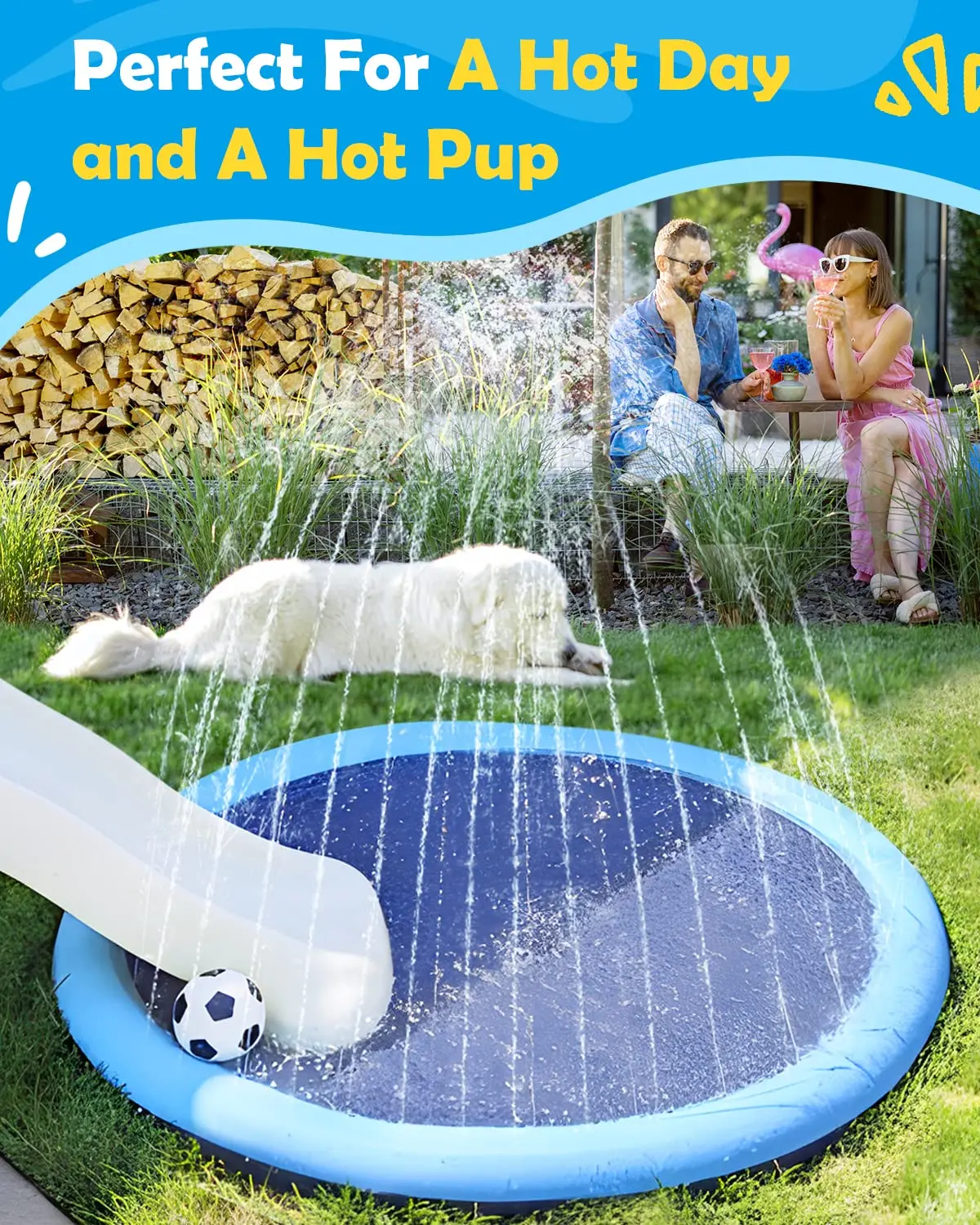 Tapete de Água para Cães com Sprinkler Grosso Antiderrapante - Image 6