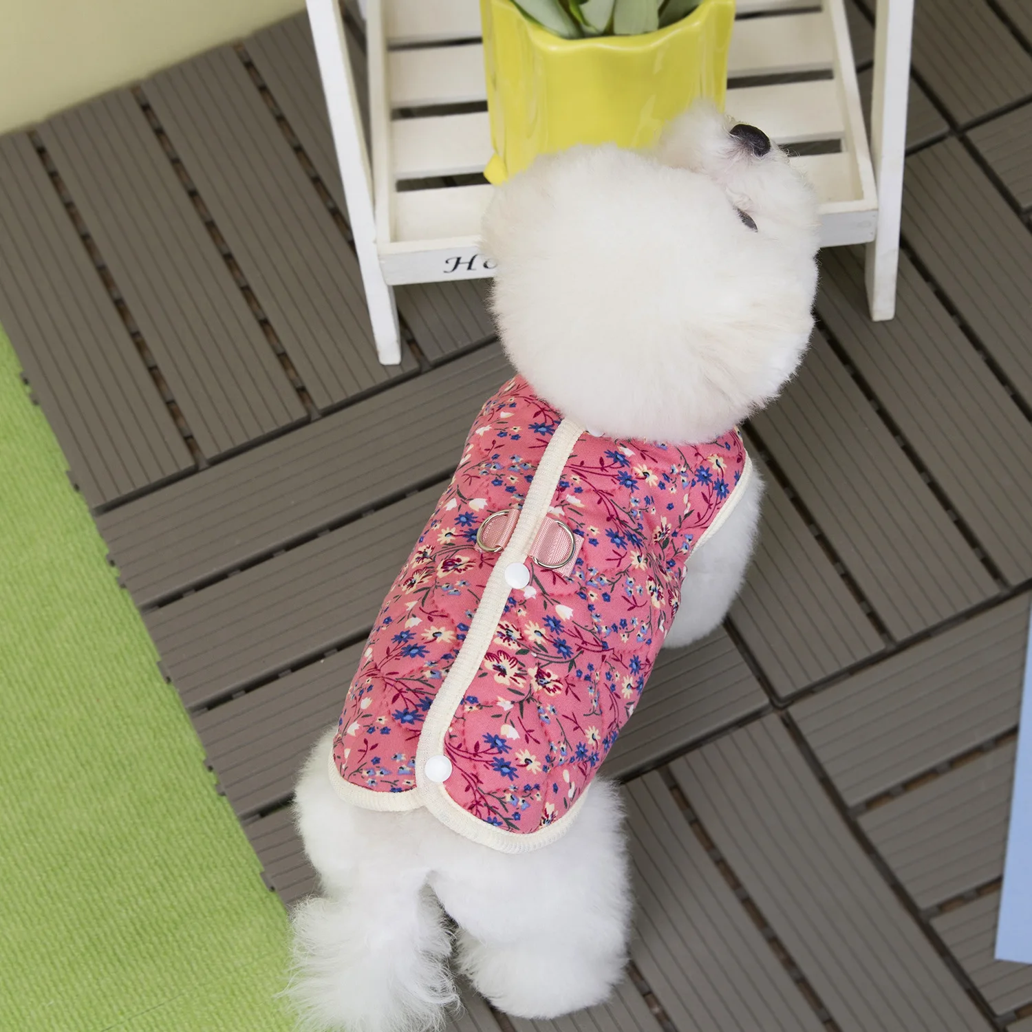 Macacão Floral para Cães e Gatos de Algodão e Poliéster - Imagem 5