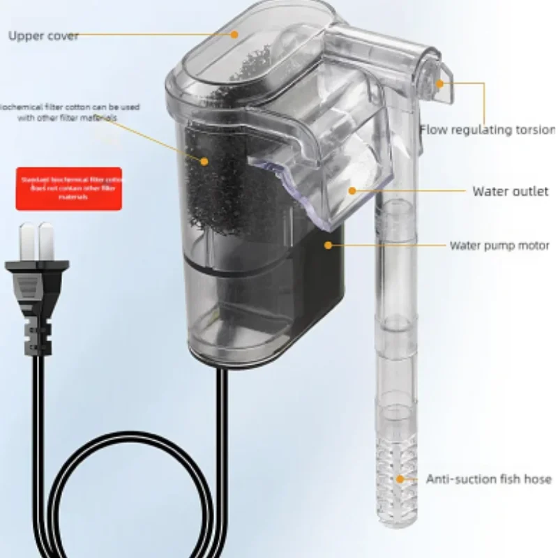 Mini Filtro de Aquário USB de Cascata para Tanque de Peixes Pequeno - Imagem 3