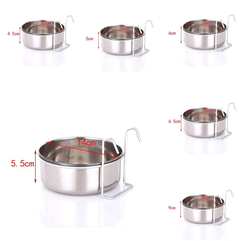 Tigela de Aço Inoxidável para Gatos e Cães com Fixação em Gaiola - Image 6