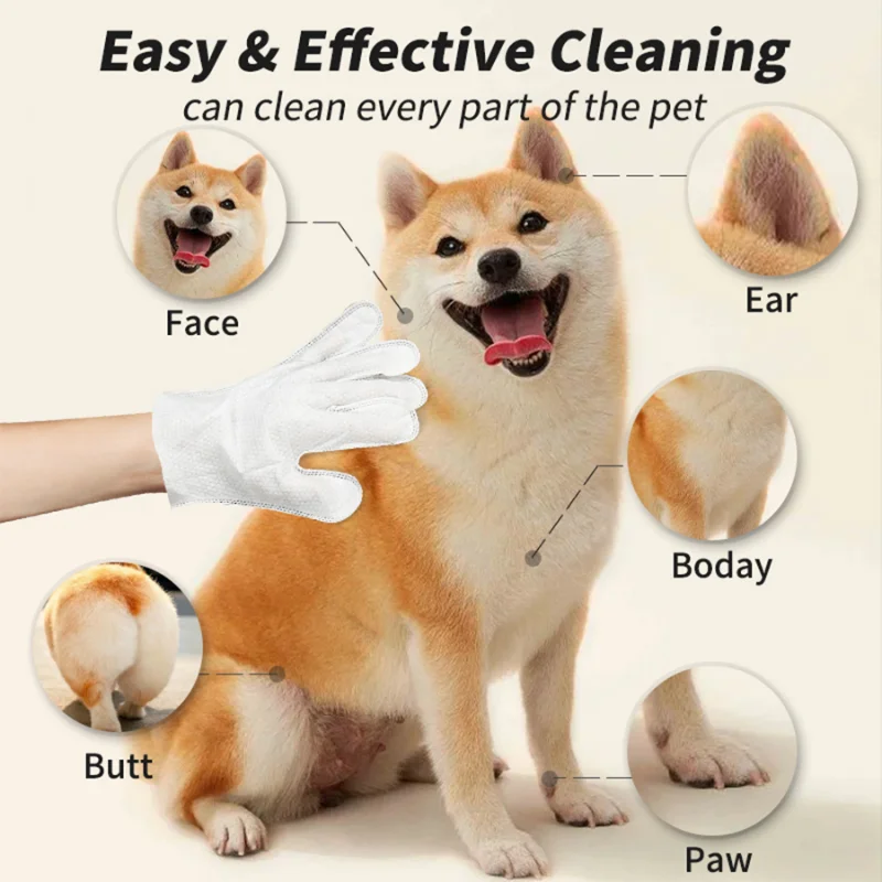 Luvas de Limpeza Descartáveis para Cães e Gatos Sem Enxágue - Image 4