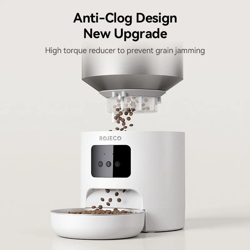 Rojeco Alimentador Automático para Cães e Gatos com Gravador de Voz - Image 2