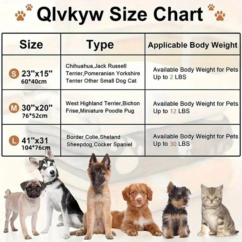 Manta de Flanela para Cães e Gatos Estampa de Patas Quente - Image 2
