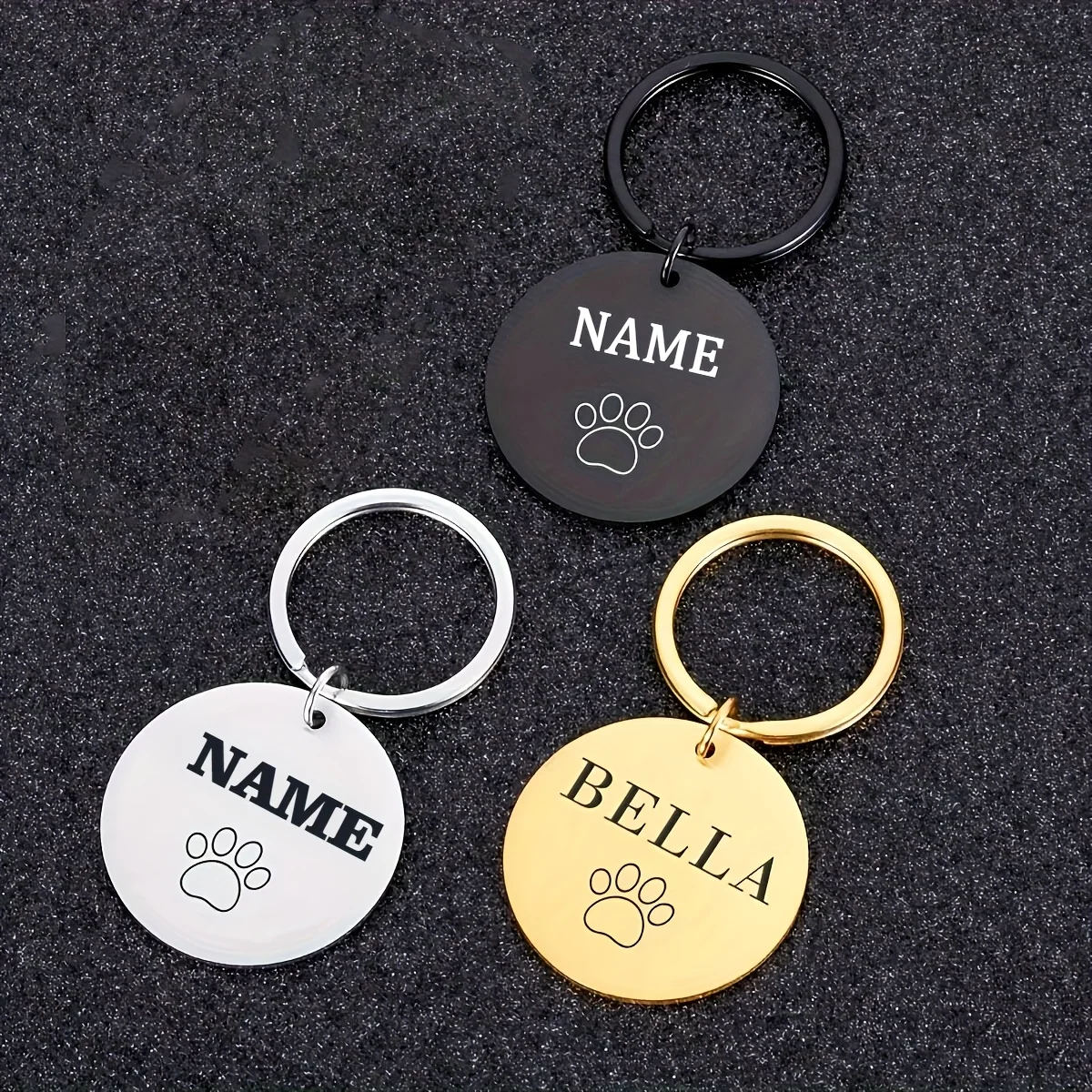 Etiqueta para Cães e Gatos Gravada com Nome e Texto Personalizado - Imagem 2
