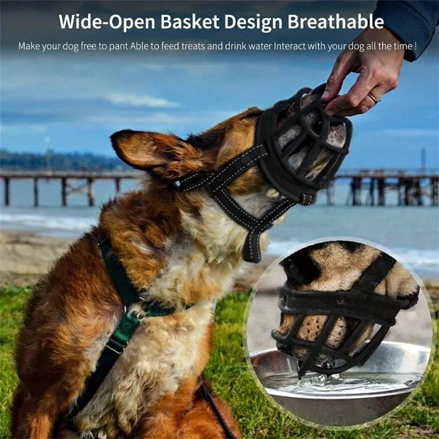Focinheira Ajustável para Cães Respirável Tamanho XXXL - Image 6