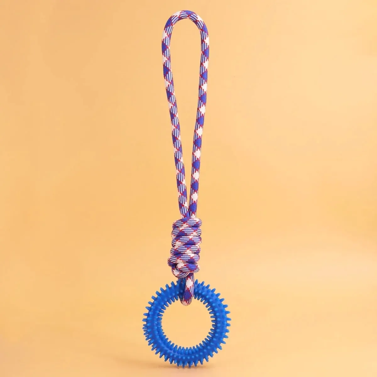 Brinquedo de Corda para Cães com Anel de Borracha e Pontas para Limpeza - Image 2