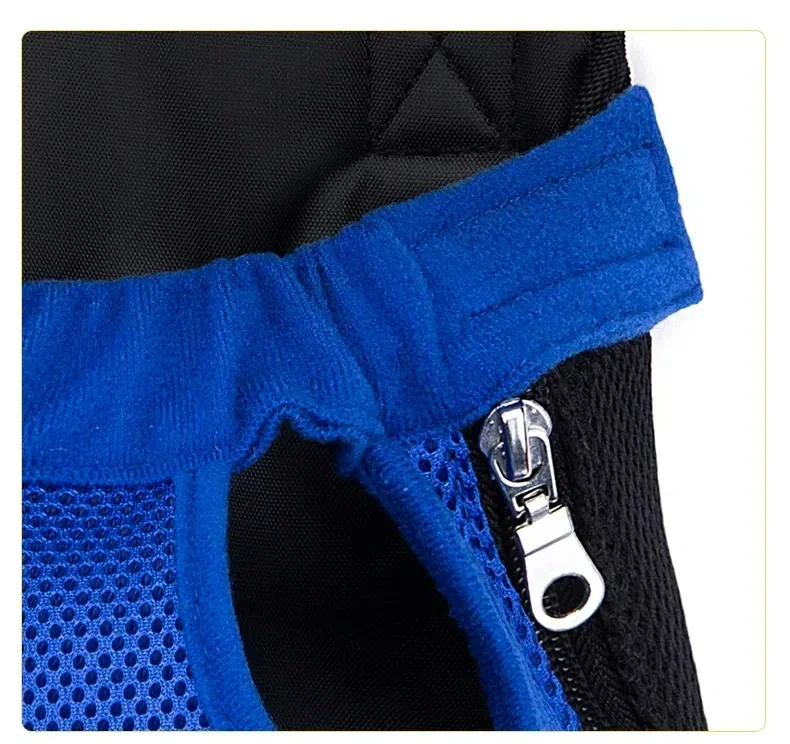 Mochila para Cães e Gatos Pequenos de Malha Respirável com Zíper Seguro - Imagem 6