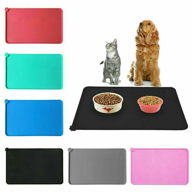 Tapete Comedouro de Silicone para Cães e Gatos 48x30 cm com Bordas Altas - Image 2