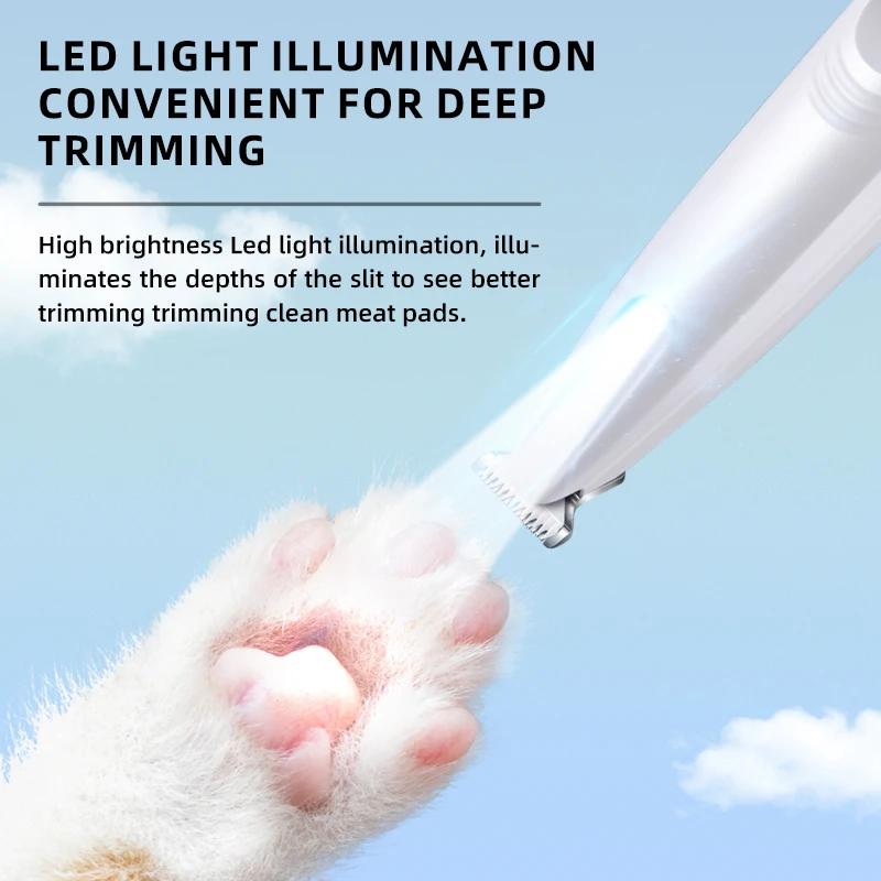 Aparador Elétrico para Cães e Gatos com Luz LED à Prova D'água - Imagem 5
