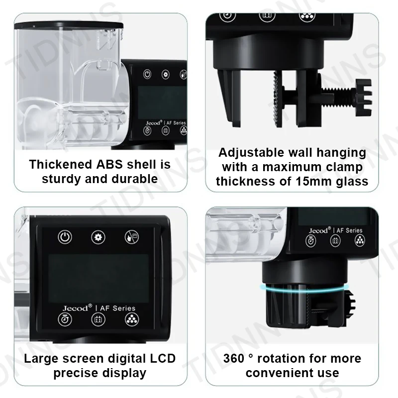 Alimentador Automático Jebao para Aquário com LCD e Timer Ajustável - Imagem 4