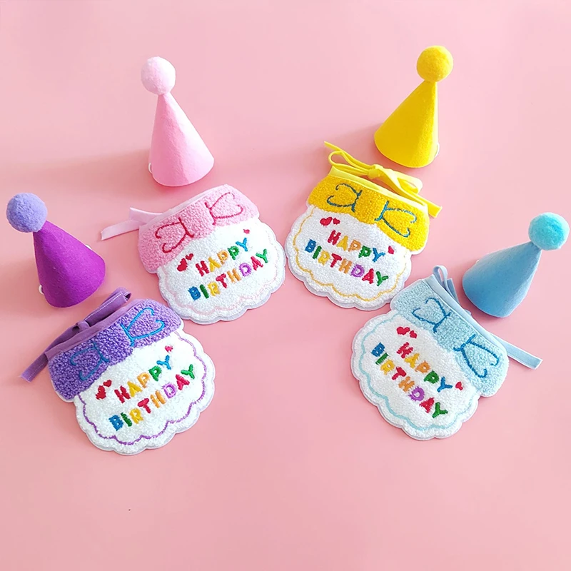 Kit Aniversário para Cães e Gatos com Chapéu e Babador Ajustável - Imagem 4