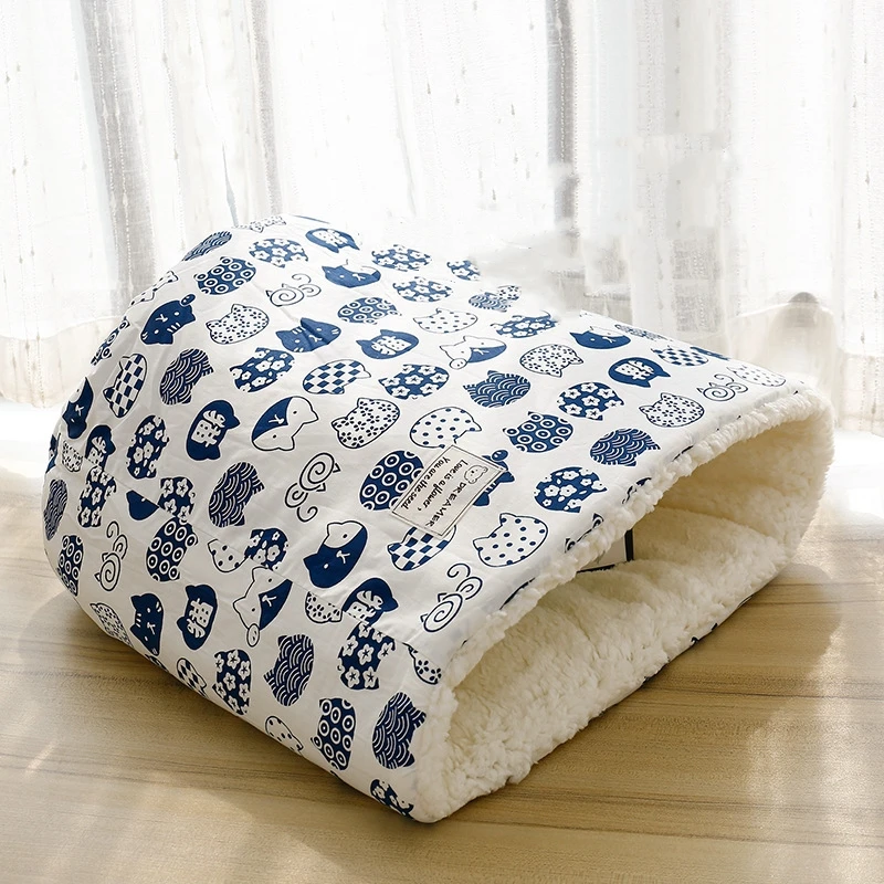 Cama Saco de Dormir para Gatos e Cães de Veludo e Fleece - Image 5