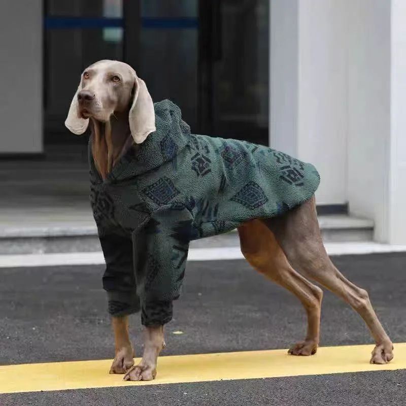 Roupa de Inverno para Cães Grandes em Fleece Ártico com Pernas Livres - Image 5