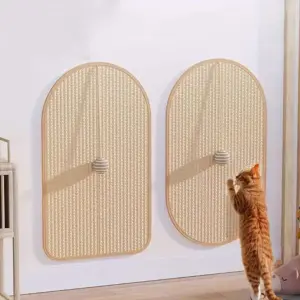 almofada de sisal para gatos de parede