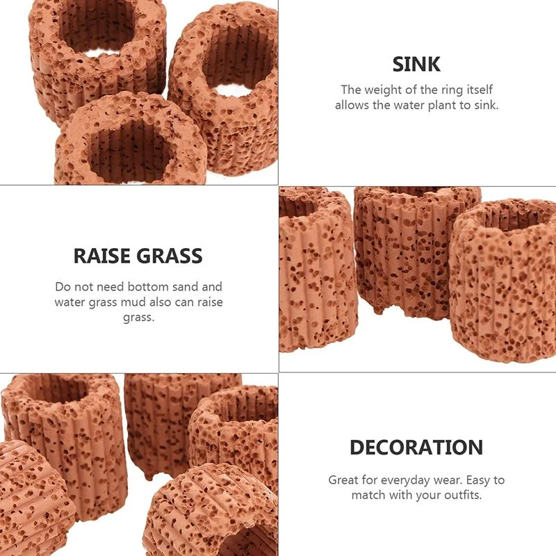 Anel de Cerâmica para Plantas de Aquário, Paisagismo e Decoração - Image 5