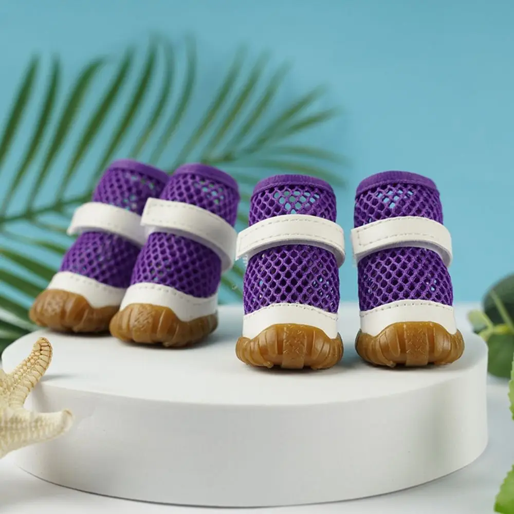 Sapatos Respiráveis para Cães Pequenos de PVC Antiderrapante - Imagem 4