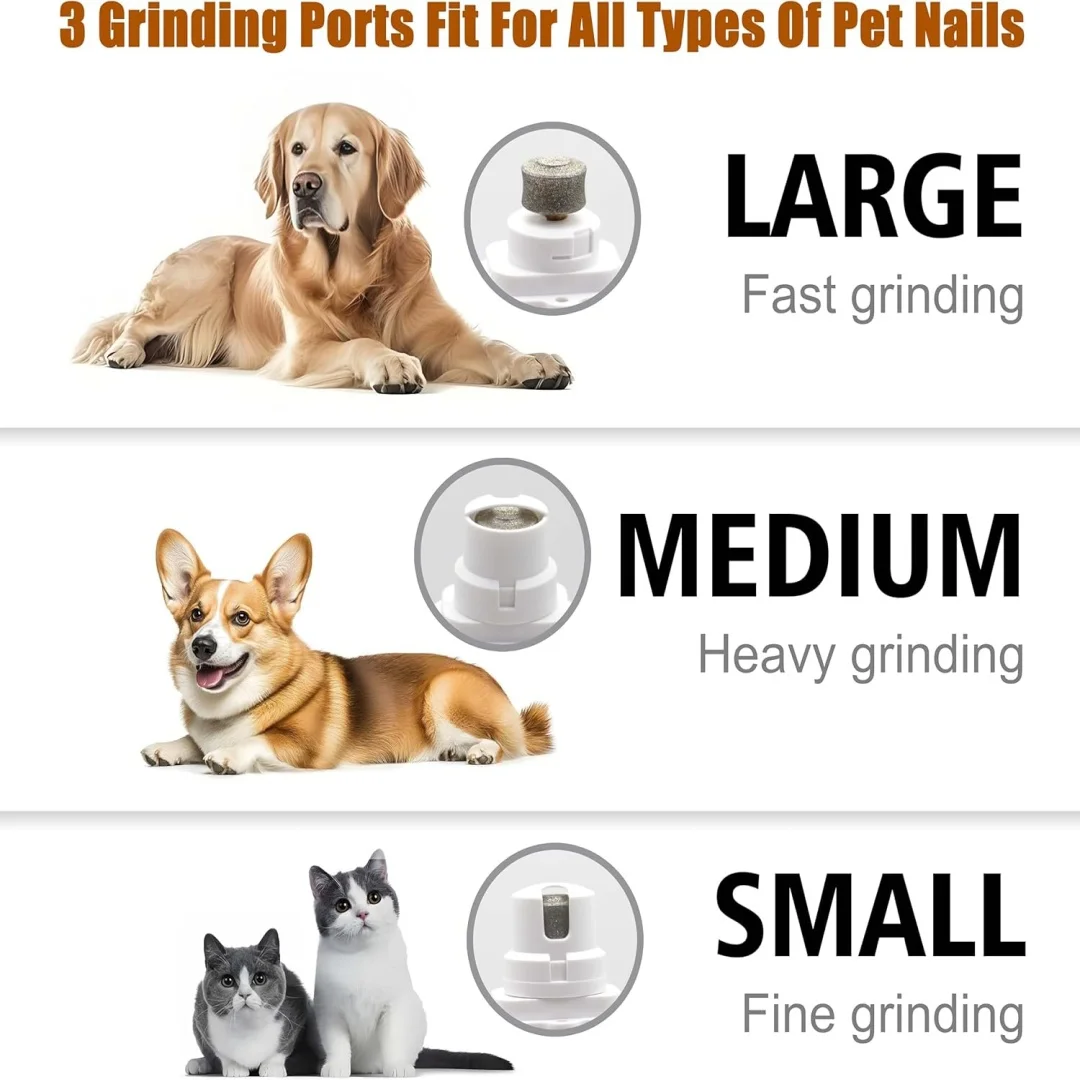 Cortador e Moedor de Unhas para Cães e Gatos com 2 LEDs e Motor Silencioso - Imagem 4