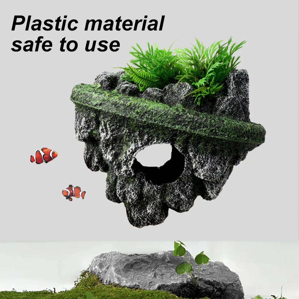 Ilha Suspensa para Aquário Decorativa Pedra Flutuante - Imagem 2