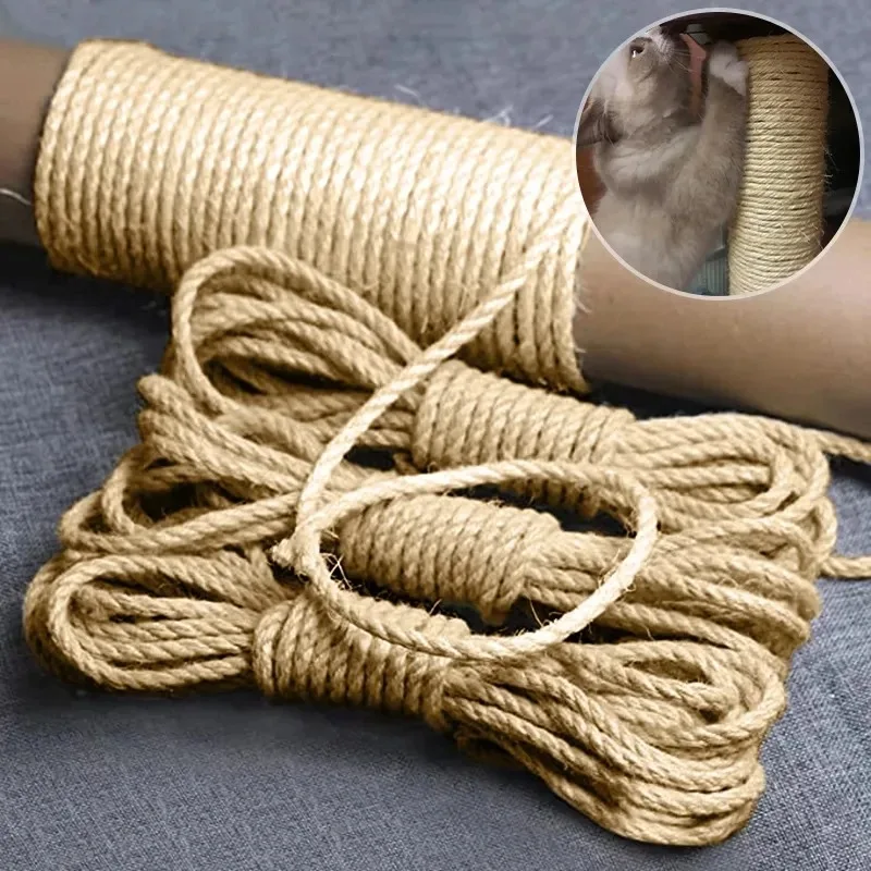 Corda de Sisal Natural para Gatos Arranharem 4mm x 20m para DIY - Image 2