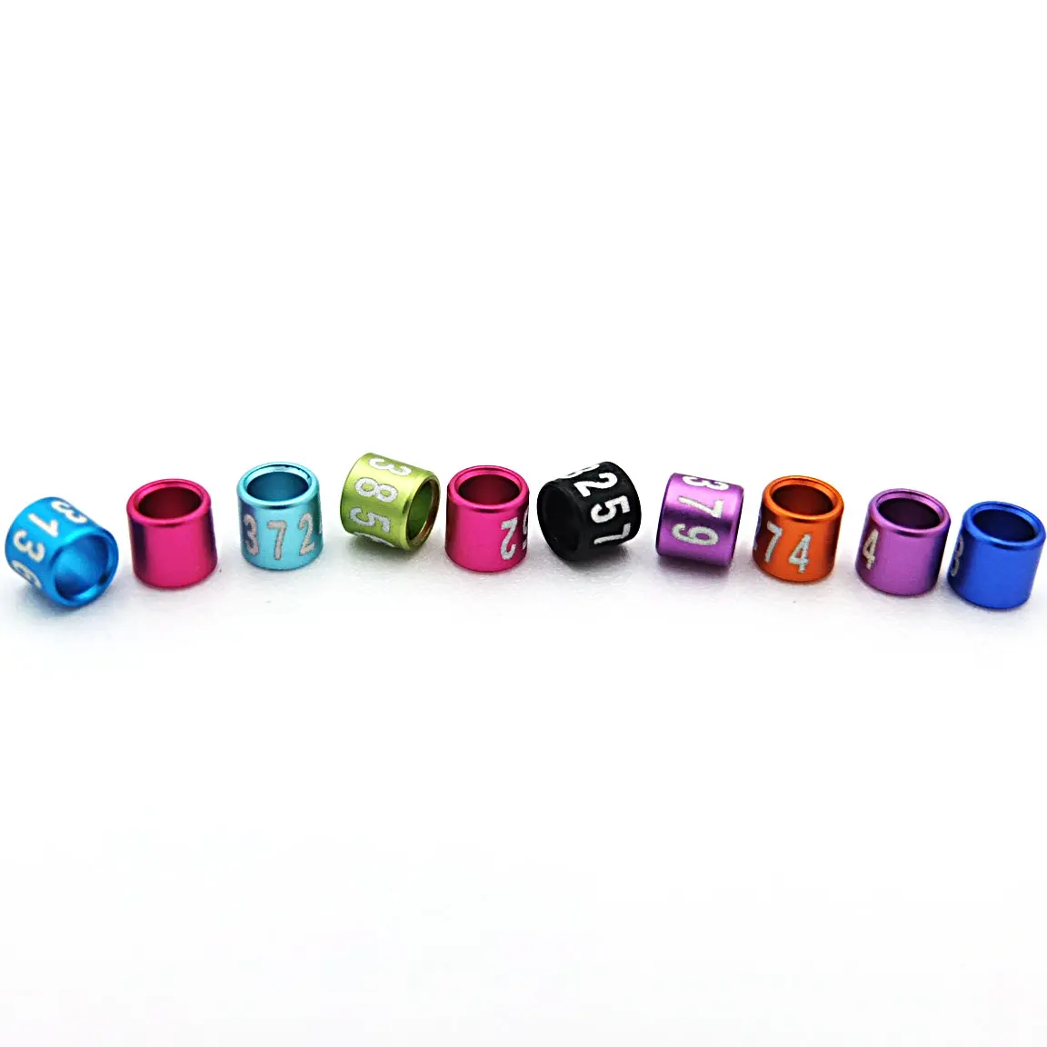 Anéis de Perna para Pássaros de Alumínio 2.6mm a 8.0mm Coloridos - Imagem 3