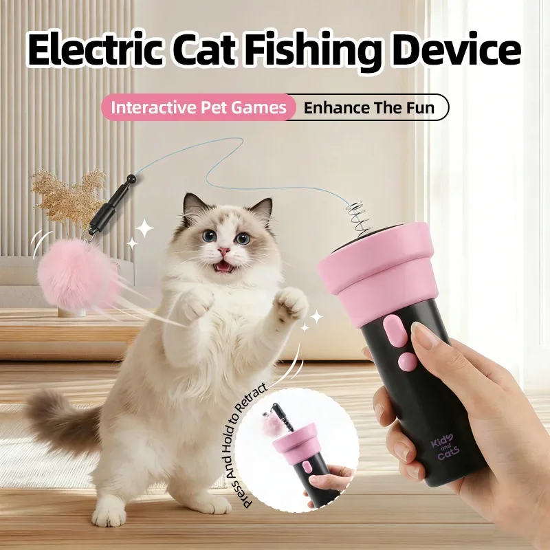 Brinquedo Elétrico para Gatos Recarregável USB com Retração Automática - Image 3