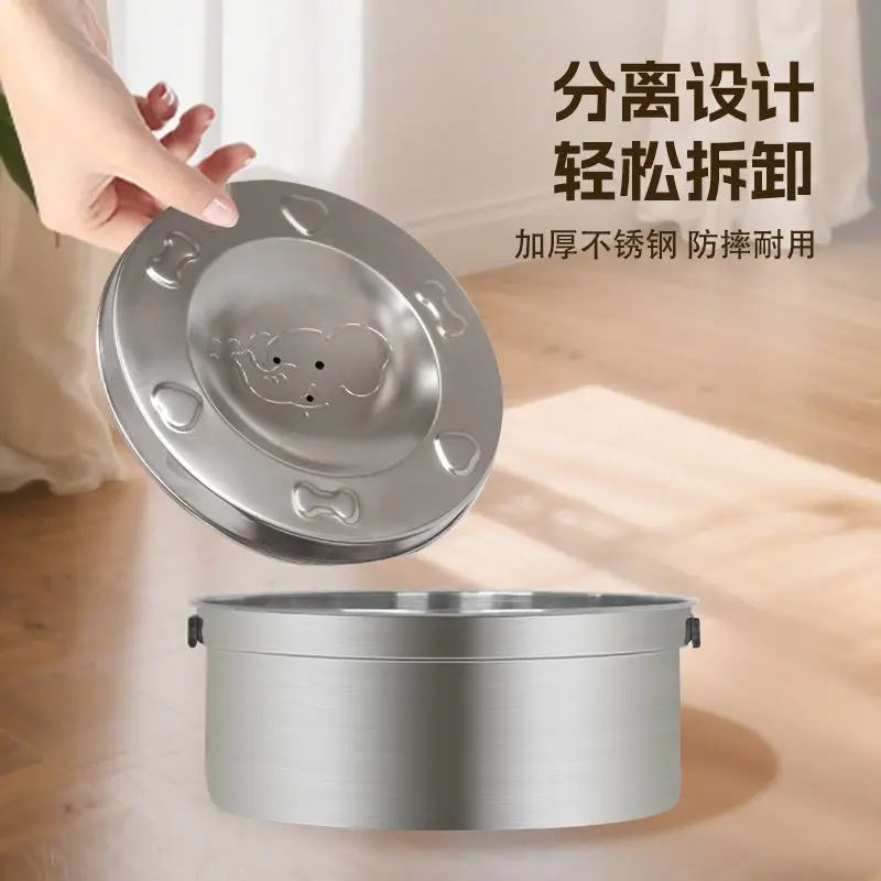 Tigela Flutuante para Cães e Gatos de Aço Inoxidável 304 Prata - Image 5