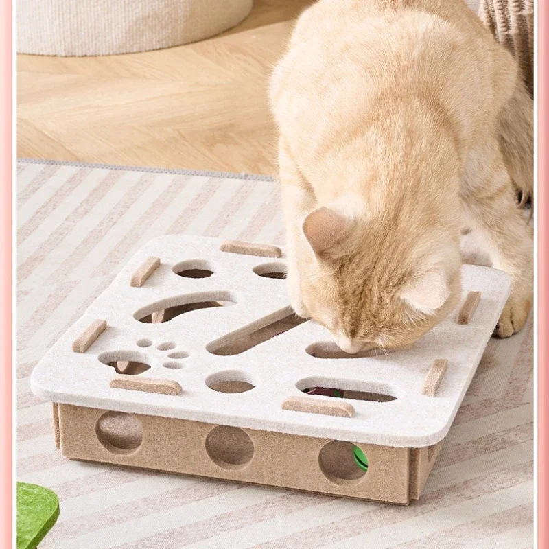 Brinquedo Quebra-Cabeça para Gatos de Feltro Fácil de Montar - Imagem 4