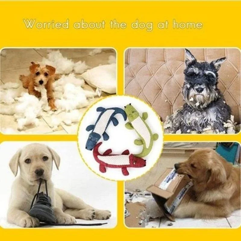 Brinquedo para Cães de Pelúcia com Som em Linho e Algodão - Imagem 3