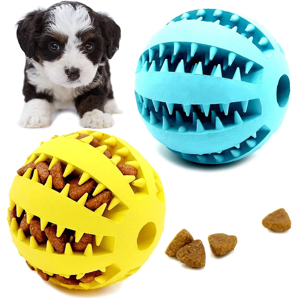 Brinquedo para Cães Bola de Borracha TPR para Limpeza dos Dentes - Imagem 3