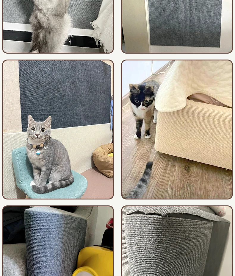 Tapete Arranhador para Gatos Autoadesivo com Corte Fácil - Imagem 2