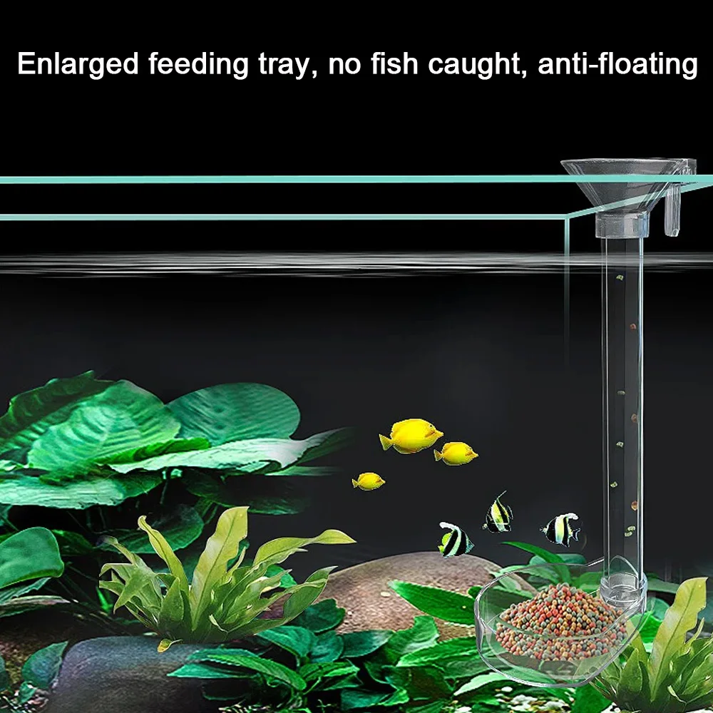 Alimentador para Aquário de Acrílico Transparente com Ganchos e Escova - Imagem 3