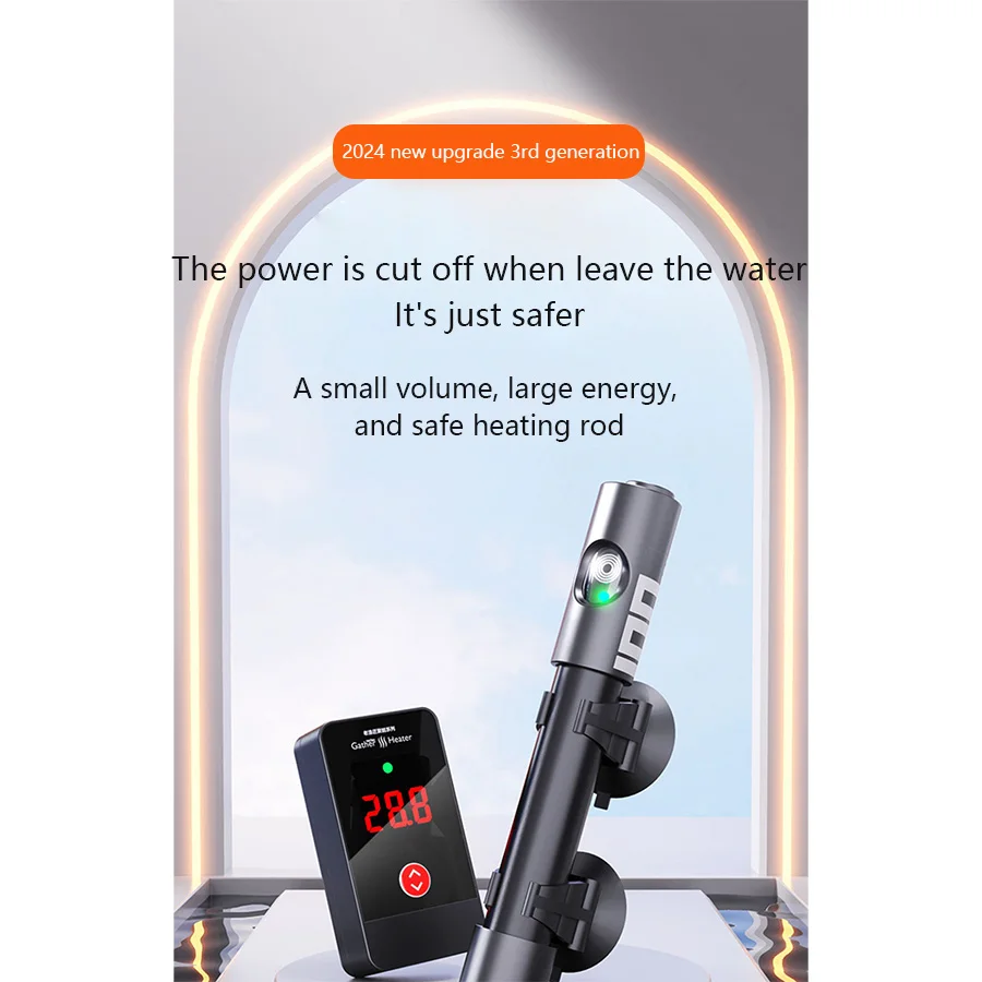 Aquecedor Aquário 200W Submersível com Termostato Digital - Imagem 2