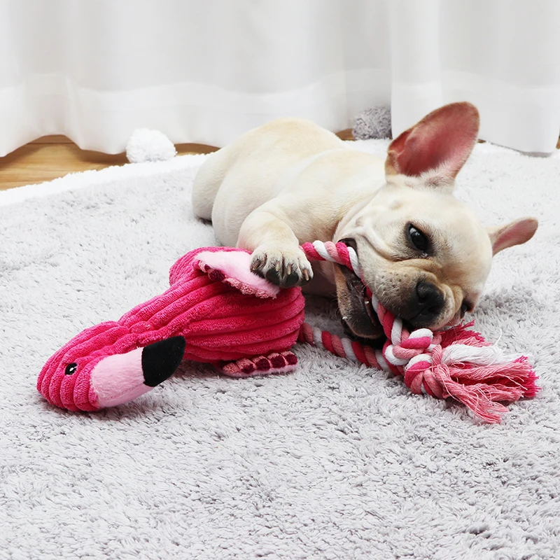 Brinquedo de Pelúcia Polvo para Cães Pequenos com Corda e Ranger - Image 3