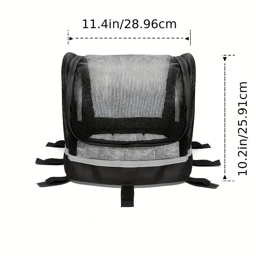 Capa para Cesta de Bicicleta para Cães com Zíper e Rede Respirável - Imagem 2
