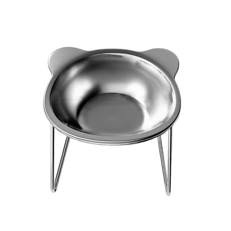 tigela inox para cães e gatos com suporte elevado