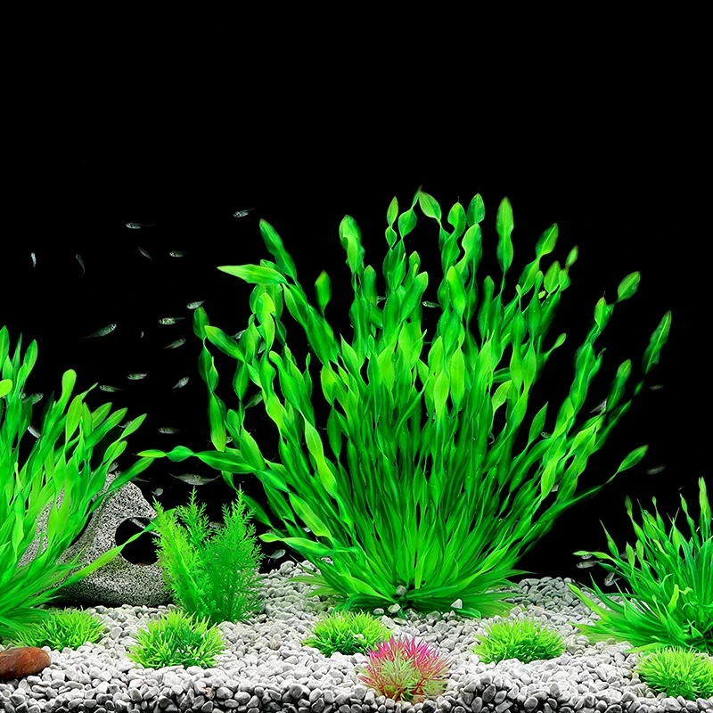 Planta Artificial para Aquário de Plástico Realista - Imagem 2