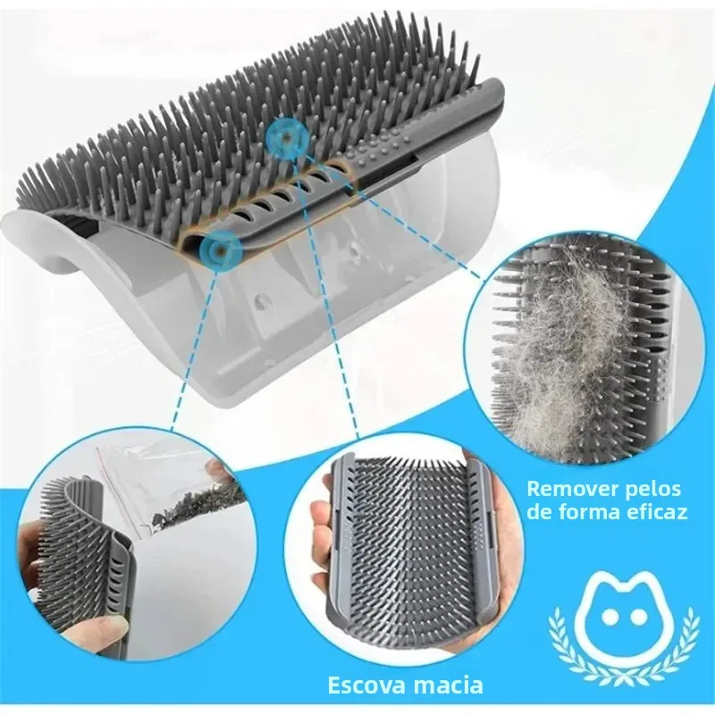 Escova de Canto para Gatos de Silicone com Fixação na Parede - Imagem 4
