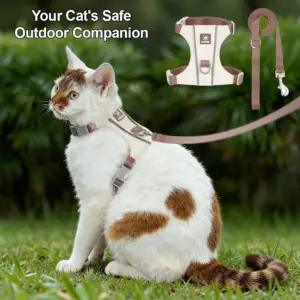 coleira peitoral com guia para gatos e cães pequenos