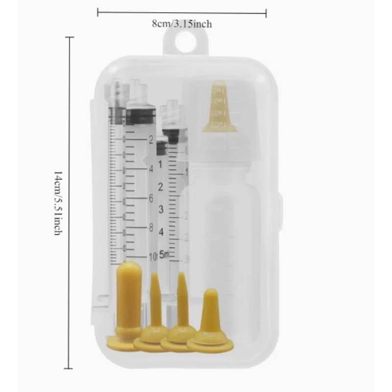 Kit Alimentador para Gatos e Cães com Garrafa e Seringas de Silicone - Imagem 2