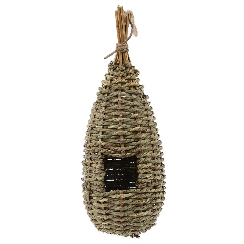 Ninho para Pássaros de Grama Natural Suspenso 25cm - Imagem 2