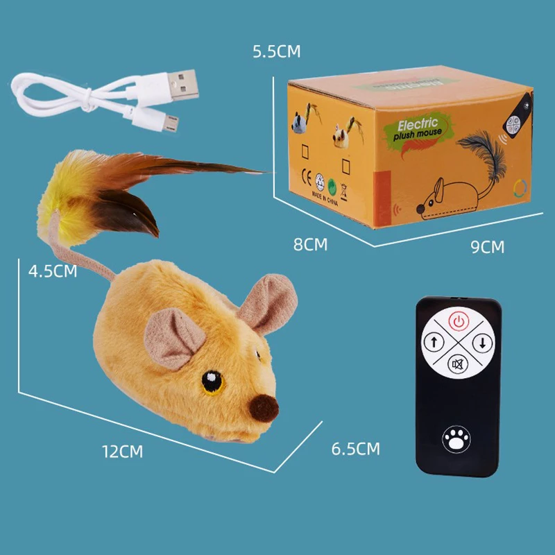 Brinquedo de Rato Elétrico para Gatos com Controle Remoto - Imagem 6